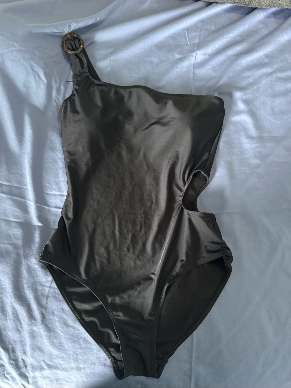 Jones New York - Black One-Shoulder, Side Cutout One-Piece classic swimsuit